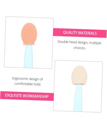 BELLIFFY 100pcs Double Ended Eyeshadow Brush Double-sides Eye Brush Makeup Brush Sponge Brush Makeup Tool Eyeshadow Stick Dual-side Cosmetic Applicator Cosmetic Tool 6.5x1.3cm Blue - Buy Online on GoSupps.com