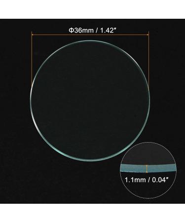 6pcs 36mm Flat Watch Glass Crystal Lenses - Replacement Parts for Watchmaker Repair | Sourcing Map - Buy Online on GoSupps.com