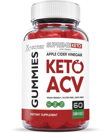 Justified Laboratories Supreme Keto ACV Gummies 1000MG with Pomegranate Juice, Beet Root & B12 - 60 Gummys - Buy Online on GoSupps.com