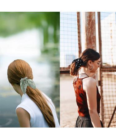 6-Piece Chiffon Ponytail Set | Satin Elastic Hair Ties & Bowknot Scrunchies for Women Girls & Children - International Shipping Available - Buy Online on GoSupps.com