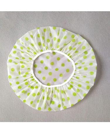 3 pcs Reusable Shower Caps with Dots - Blue Green Rose - Long Hair - Environmental Hats for Ladies, Girls, Kids - Ideal for Spa, Salon - Buy Online on GoSupps.com
