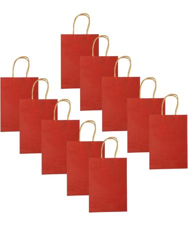 Paper Bag With twist handle cowhide Gift shopping bag used as Christmas Gift Bags candy bag Thanksgiving gift etc 10pcs(15 8 21-Red) 15 8 21 Red - Buy Online on GoSupps.com