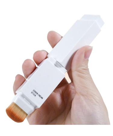 Chaies 13g Color Changing Foundation Stick Makeup Concealer 2 in 1 Double Head Foundation Stick for Women Girls Daily Outdoor Travel