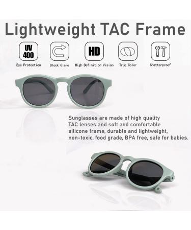 iNszkoos Flexible Polarized Baby Sunglasses | UV 400 Protection | Adjustable Strap | Soft Silicone Frame | For 0-48 Months Boys and Girls | Blue - Buy Online on GoSupps.com