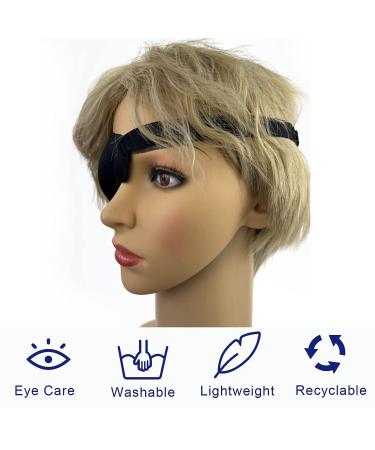 2 Pcs 3D Eye Patch Black Adjustable Medical Eyepatch for Lazy Eye Amblyopia - Right Eye - Buy Online on GoSupps.com