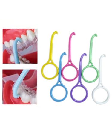 Sunolkia 6 pieces of invisible tooth-aligner-distance tool Aligner Removal Tool for Mundhygiene orthodontic braces extractor 6 colors (colorful)