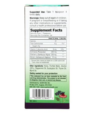 Quantum Elderberry-C Syrup | Immune Support & Antioxidant Boost - Buy Online on GoSupps.com
