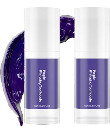 2 pieces of color correction |Purple tooth whitening removal of yellow dental surface |Purple tooth paste Teeth Whitening |Color corrector serum toothpaste |Protect sensitive teeth