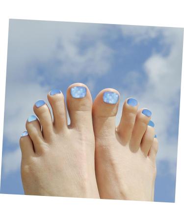 FRCOLOR 30 Sheets toenail Stickers Nail Art Patches u as postizas decoradas Nail Stickers Full Nail Wraps Plastic Fake Nails Summer Stickers Nail Gel Toenails Sticker Child Applique Oval Assorted Colorx5pcs 10X5.5X0.1CMx5pcs - Buy Online on GoSupps.com
