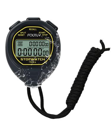 FCXJTU Digital waterproof stopwatch 20 rounds of shared memory stopwatch no clock no calendar no alarm simple silent large display stopwatch for sports swimming training trainer - Buy Online on GoSupps.com