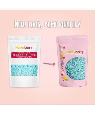 Blue Popping Candy 100g - Natural Blue Coloured Cocoa Butter Coated Popping Candy for Baking & Cake Decoration - Buy Online on GoSupps.com