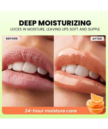 Moisturizing Lip Mask Fruit Colored Two-tone Lip Balm with Orange Extract Long Lasting Nourishing & Hydration Lip Mask with Remove Fine Lines Enhance Lip Elasticity (#05 Orange Radiance) #05 Orange Radiance 0.4 Ounce - Buy Online on GoSupps.com