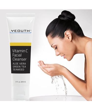 Yeouth Vitamin C Facial Cleanser 3 fl oz | Brightening & Hydrating Skincare - Buy Online on GoSupps.com
