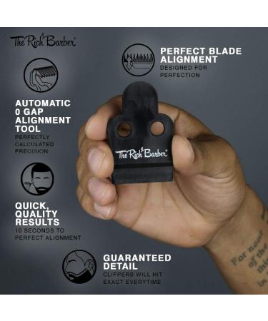 The Rich Barber On The Money 10 Second Blade Setter Black - Zero Gap Tool for Andis Outliners - Achieve Sharp Lines and Clean Fades with Precision Detail - Buy Online on GoSupps.com