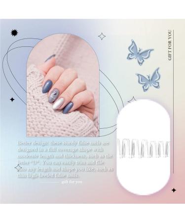 CLSSLVVBN 1 Set False Nail Elegant Full Coverage Shape Manicure Stickers Strong Adhesion Unique Design Half Paste Natural Paster Type 3 - Buy Online on GoSupps.com