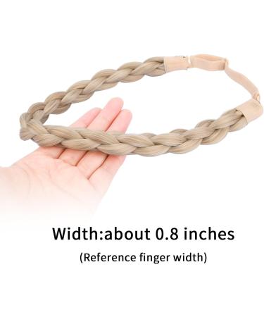 Gledola Chubby Narrow Synthetic Hair Braided Headband Classic Chunky Plaited Braids Elastic Stretch Hairpiece Women Girl Beauty accessory 58g (Honey Blonde) - Buy Online on GoSupps.com