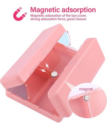 Magnetic Foldable 7 Day Weekly Travel Pill Organizer and Case - Portable Pill Box for Medication, Vitamins, and Supplements - Blue - Buy Online on GoSupps.com