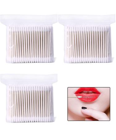 QincLing 600 Pieces Cotton Swabs Safety Ears Cotton Buds Double Precision Tips Cotton Swabs With Paper Sticks (Double Pointed Shape)