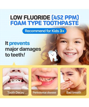 Buy SnowBuddy Kids Foam Toothpaste - Mint Grape & Strawberry Flavors - Low-Fluoride & Fluoride-Free - Available in 1 Pack & 3 Pack Variations - Buy Online on GoSupps.com