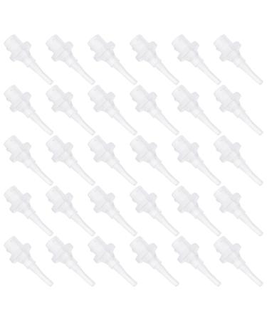 IWOWHERO 30Pcs Food-Grade PP Earwax Cleaner Nozzles Replacement Tips for Ear Irrigator Safe Wax Remover Accessories White