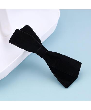 Yheakne Black Velvet Bow Hair Clip | Satin Barrette Headwear for Women & Girls | Winter Hair Accessory Gift - Buy Online on GoSupps.com