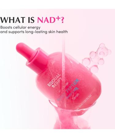 EQQUALBERRY NAD+ Peptide Boosting Serum 30ml S rum Visage clat et Fermet avec Peptides Hydratation Intense et Texture Lissante Soin Cor en pour Peau Souple et Lumineuse - Buy Online on GoSupps.com