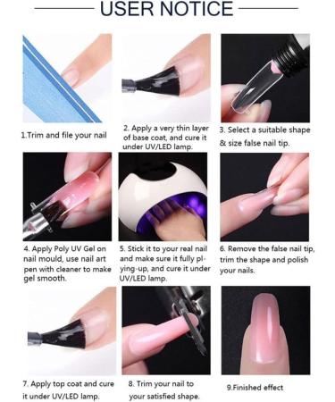 LOUMMRCY Polygel Nail Kit - Complete 8 Piece Starter Set for Beginners | DIY French Nail Art & Manicure at Home - Buy Online on GoSupps.com