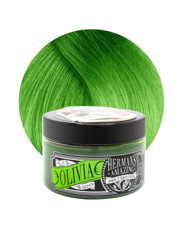 Hermans Amazing semi-permanent Hair Color Olivia Green 100% vegan and not tested on animals 115ml