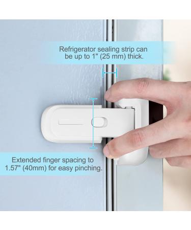 Clymene Child Locking Refrigerator Lock | Secure Door Lock for Kids Pets & Seniors | White Rubber Seal - Buy Online on GoSupps.com