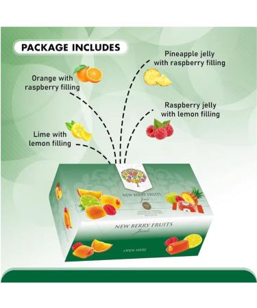 New Berry Fruits Jewels Assorted Soft-Centered Fruit Jellies Delightful Individually Wrapped (Pack of 3) - Buy Online on GoSupps.com