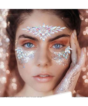 Bomine Rhinestone Face Stickers Mermaid Gems Festival Body Jewels 2 Sets - Pattern 4 - Buy Online on GoSupps.com