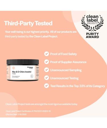 Myo-Inositol & D-Chiro Inositol Powder - Hormonal Balance & Ovarian Function Support for Women - Vitamin B8 - 30-Day Supply - 2.17 Oz - Buy Online on GoSupps.com