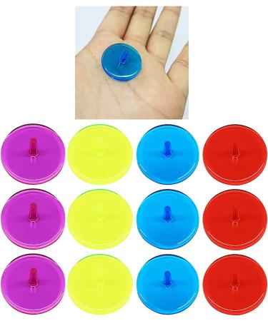 VEASAERS Golf Ball Markers Bulk - 50/100/150 Pcs Multicolor Position Markers - Transparent Plastic 25mm Flat Round Accessories - Buy Online on GoSupps.com
