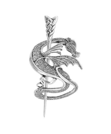 minkissy Vintage Viking Hairpins Irish Hair Clips Knot Hair Clips Viking Hair Accessories Hair Bun Stick Thru Hair Barrette with Stick Hair Pin Hair Sticks Hollow Alloy Miss Headgear