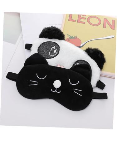 FOMIYES Funny Cat Eye Masks - 3 Pcs Cartoon Sleep Blindfolds for Adults | Panda Design Ideal for Sleep & Travel - Buy Online on GoSupps.com
