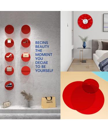 12 Inch Colorful Clear Acrylic Round Sheet - 3mm Thickness for DIY Projects, Milestone Marking, Painting, Office Signs, Clock Backgrounds, and Wall Decorations - Buy Online on GoSupps.com