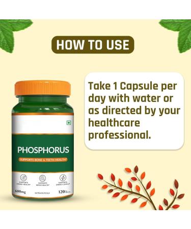 Nutrition Phosphorus - Support Bone Health -120 Veg. Capsules | Pack of 1 - Buy Online on GoSupps.com