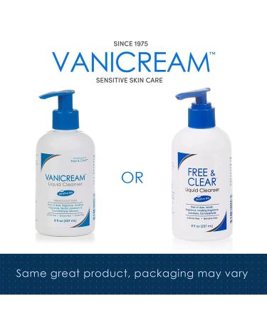 Vanicream Liquid Cleanser - 8 fl oz | Gluten-Free & Unscented for Sensitive Skin - Buy Online on GoSupps.com
