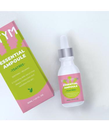 Essential Ampoule Facial Soothing Moisturizer | Korean Skin Care for Irritated & Uneven Skin Tone | 30ml Teatree - Buy Online on GoSupps.com