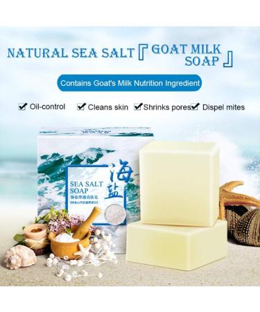 Hocossy Mite Remove Soap Rich In Sea Salt Goat Facial Soap for Pimple Pores Repair Nourish Cleansing Personal Skin Care Product - Buy Online on GoSupps.com