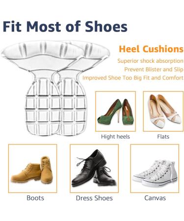 Shock Absorbing Gel Heel Grips - Prevent Blisters & Slips - Women's Shoe Inserts for Improved Fit & Comfort - Buy Online on GoSupps.com