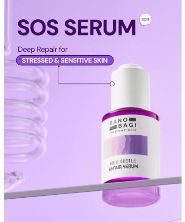 BANOBAGI Milk Thistle Repair Serum | Korean Skin Care Face Moisturizer Hydrating Serum for Face | Korean Moisturizer Skin Firming Face Serum for Glowing Skin w/ 70% Burdock Root Extracts (1.01 oz) - Buy Online on GoSupps.com