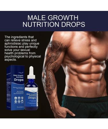 HONGBE Male Growth Nutrition Drops Men's Drops Mens Drops Blue Direction Drops Blue Direction Benefit Drops for Men (3pcs) - Buy Online on GoSupps.com