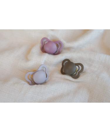 BIBS Couture Collection BPA-Free Pacifiers - Set of 2 Dark Oak Soothers | Made in Denmark | Size 6-18 Months - Buy Online on GoSupps.com