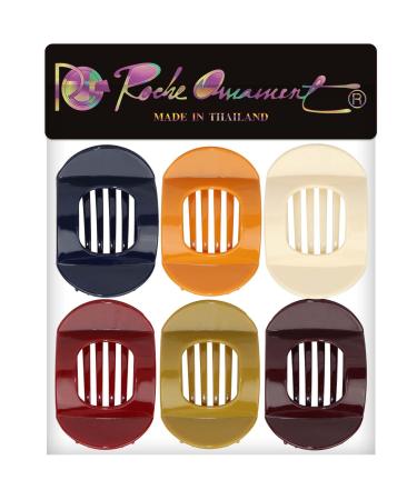 RC Roche 6-Piece Large Teeth Slipproof Hair Clips for Women & Girls - Classic Multifolitis (Medium 1 Piece) | Perfect for Thick Hair - Buy Online on GoSupps.com