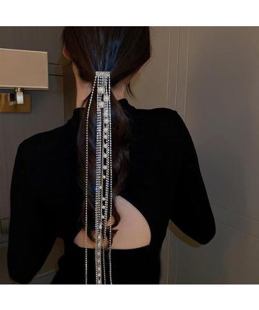 NICENEEDED Rhinestone Hair Chain Tassel Pearl Tassel Hair Extensions Chains with Clip Ponytail Multi Strand Clips Braids Pirate Head Chain Hair Accessories Jewelry for Women Girls Bridal Wedding - Buy Online on GoSupps.com