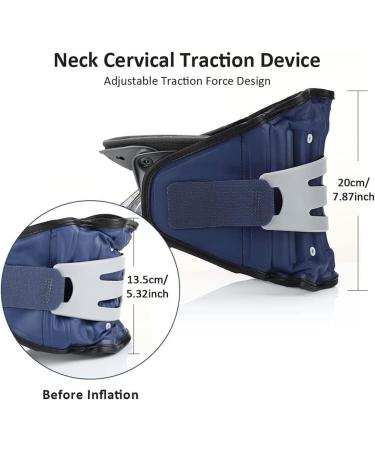Safwel Cervical Neck Traction Device - Adjustable Neck Support for Pain Relief | Blue Color - Buy Online on GoSupps.com
