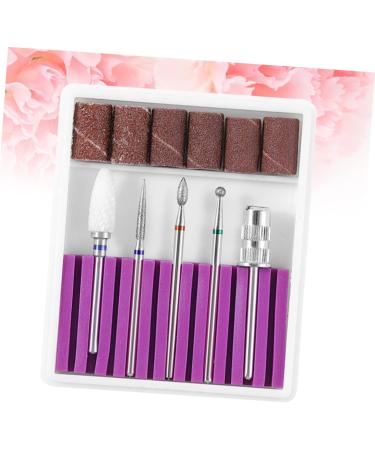 POPETPOP 1 Set Nail Gel Electrical Tools Acrylic Nail Tools Pedicure Bits Nail Art Equipment Nail Drill Heads Nail Drill Bits 5 Piece Set Grinding Head Nail File Brightener Purple Grid 4.50X0.30X0.30CM Purple - Buy Online on GoSupps.com