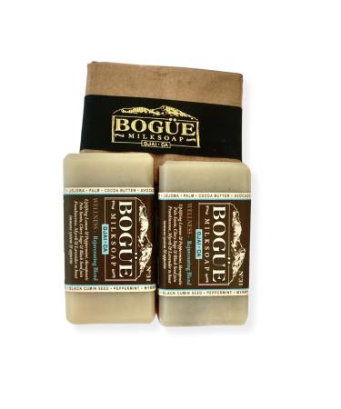 Handmade Goat Milk Soap - BOGUE No.31 Wellness - Uplifting Lemon & Peppermint Therapeutic Palo Santo & Clary Sage - Buy Internationally - Buy Online on GoSupps.com