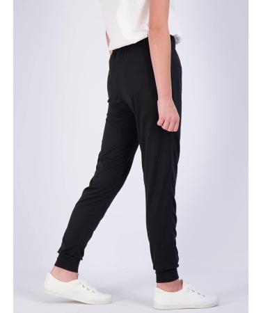 Real Essentials Girls' Lounge Joggers 3 Pack - Soft Athletic Performance Sweatpants (Ages 7-16) Medium Set 8 - Buy Online on GoSupps.com
